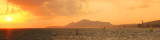 Maunalua Bay Sunset with Windsurfers