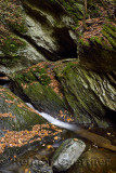 Striated layers of Schist rock at Sterling Falls Gorge Vermont