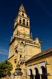 Bell tower of the Cordoba Cathedral of Our Lady of the Assumption from the Court of Oranges