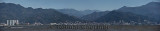 Wide panorama of Banderas Bay Puerto Vallarta with Sierra Madre mountains