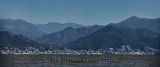 Panorama of downtown Puerto Vallarta Mexico with Sierra Madre mountains