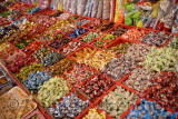 Assorted candies on display at Shymkent Central Market Kazakhstan
