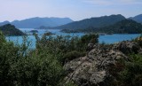 a chain of islands along the coast