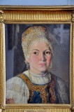 Portrait of a woman wearing a Russian headdress, Unknown painter, end of 18th century - 9183