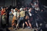 Louis-Lopold Boilly - Lentre du thtre de lAmbigu-Comique  une reprsentation gratis (1819), dtail - 0618