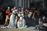 Louis-Lopold Boilly - Larrive dune diligence dans la cour des Messageries (1803), dtail - 0623