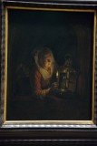 Gerrit Dou - Girl at the window with lantern, 1660 - Kunsthistorisches Museum, Vienna - 4034