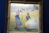 Camille Pissarro - Gelée blanche, jeune paysanne faisant du feu (1888) - Musée d'Orsay - 3419