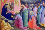 Lorenzo Monaco - Adoration of the Magi (1420), detail - Uffizi Gallery, Florence - 7332
