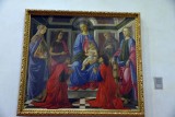 Botticelli - Madonna and Child with Saints. Altarpiece of St Ambrosio (1467-69) - Uffizi Gallery, Florence - 7464