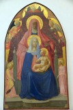 Masaccio - Madonna and Child with Saint Anne and angels Sant Anna Metterza (1424-1425) - Uffizi Gallery, Florence - 7819