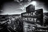 Bannack Cemetery In Black & White