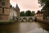 BOURGOGNE.Chateau de Sully during an autumn rain 