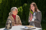 In discussion with one of the attenders of the day.