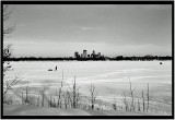 Snow on Lake Calhoun, Minneapolis. Shot on film.