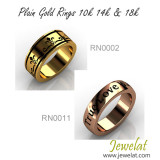 14k, 18k And 10k Plain Gold Rings From Jewelat