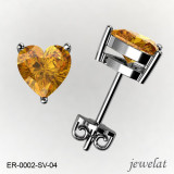 Gorgeous Citrine Studs In Sterling Silver From Jewelat ER-0002-SV-04