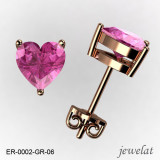 18k, 14k And 10k Pink Tourmaline Studs In Pink Gold From Jewelat ER-0002-GR-06