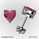 Gorgeous Ruby Studs In 925 Silver From Jewelat ER-0002-SV-02