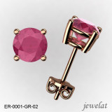 Round Gold Earrings From Jewelat With Ruby 