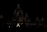 The British Columbia Parliment Building at night