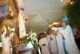 Bishop Deogracias S. Iiguez spreads incense before the image of Our Lady of Fatima