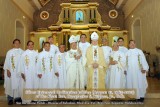 Bishop Deo, the Papal Nuncio with clergy from the Diocese of Malolos