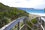 Walkway from the road over to the beach