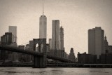 Brooklyn Bridge and One World Trade Center