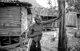 Angolar Man in the Emblematic Io Village, B&W