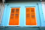 Windows of Fashion: Orange On Blue