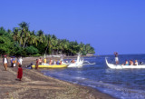 Beach With Boats With Horrendous Tourists On A Trip To Nowhere