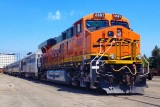 Deadhead BNSF passenger special at Commerce Diesel Service, Commerce, CA. (5/27/13)
