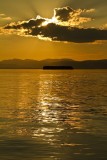 42.  Sunset over Lake Champlain.