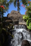 7. A park waterfall along Waikiki Beach.