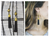 19.  Black-gold tassel earrings.jpg