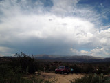 Huge rain cloud over the Sierra Ancha Mountains