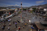 Tibet, Lhasa: Barkhor square viewed from Jokhang temple roof top