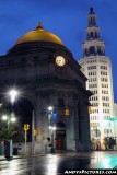 Buffalo Savings Bank & Electric Tower at Night