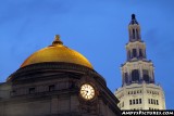 Buffalo Savings Bank & Electric Tower at Night