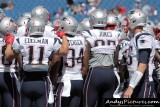 New England Patriots team huddle
