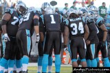 Carolina Panthers offensive huddle
