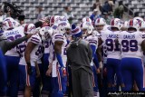 Buffalo Bills team huddle