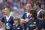 Funny face: Robben with Ribéry and Müller