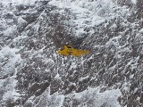 Photos of an actual rescue, man fell 30ft off snow covered edge