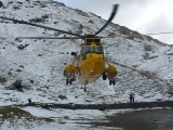 Photos of an actual rescue, man fell 30ft off snow covered edge