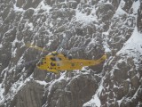 Photos of an actual rescue, man fell 30ft off snow covered edge