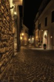 Sirmione streets at night.