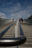 Up the stairs.