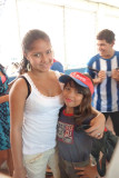 Katia and friend at the School